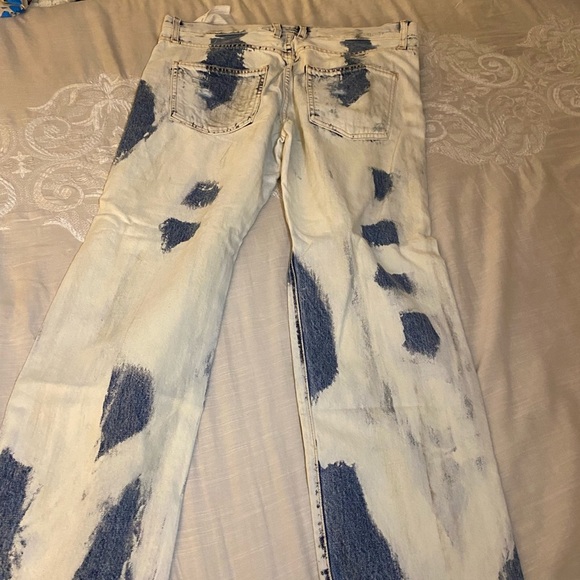 NWT CURRENT/ELLIOTT the vintage cropped straight dirty bleached jeans (J… - Picture 9 of 12